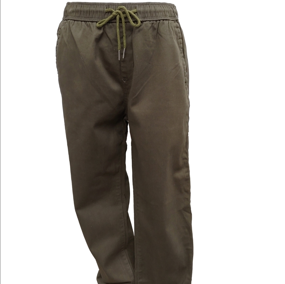 WEIV Women's Cotton Jogger Elastic Waist Pants in Olive Green size Small New NWT